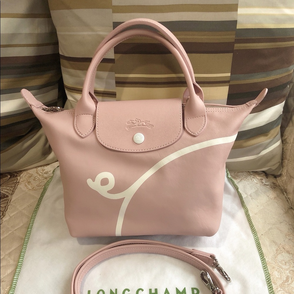 Longchamp mini tote crossbody leather